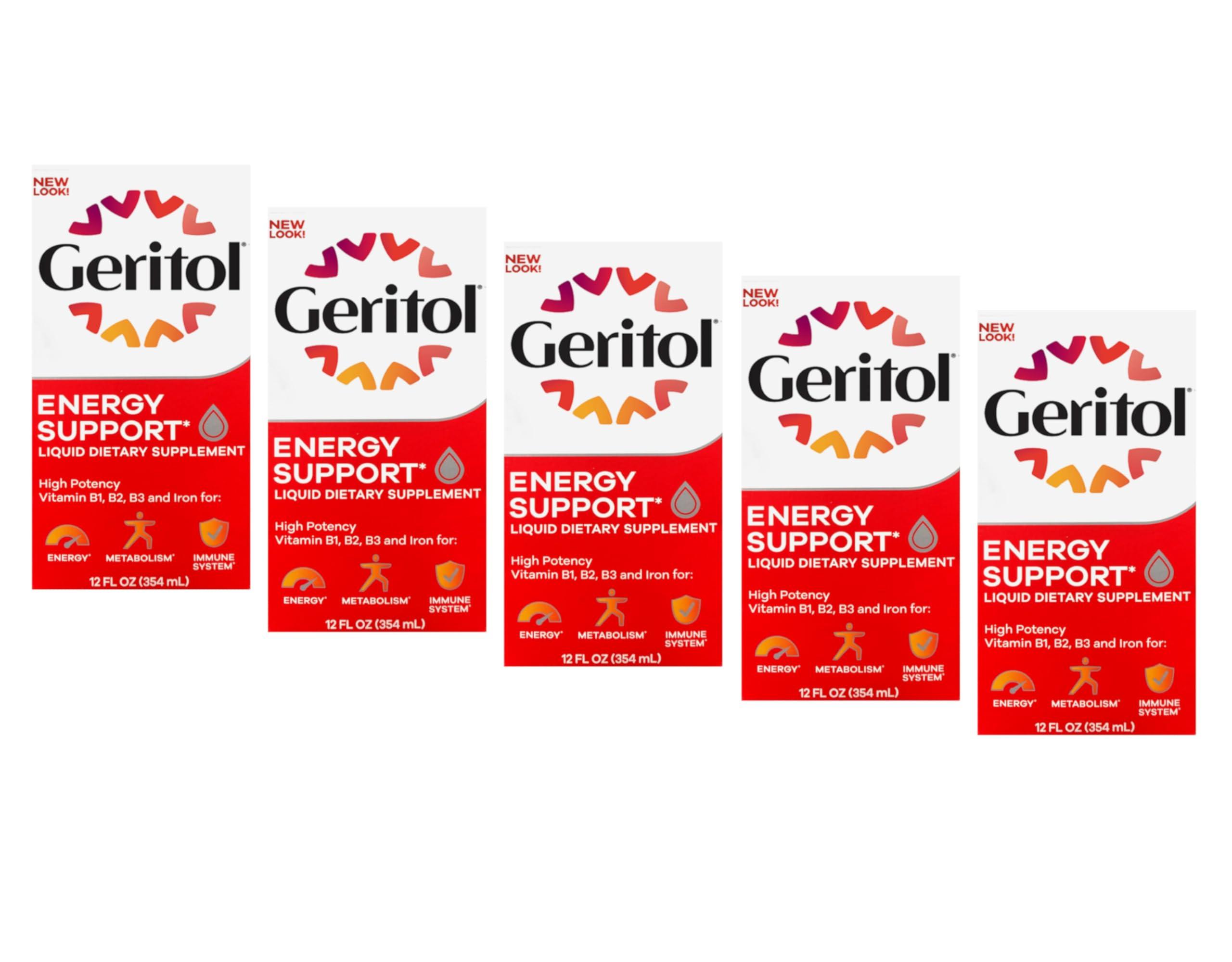Geritol Geritol Liquid Energy Support B-Vitamins 12 oz (Pack of 5)