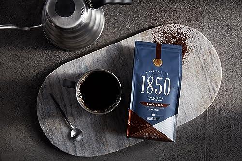 1850 1850 Black Gold Dark Roast Ground Coffee, 12 oz