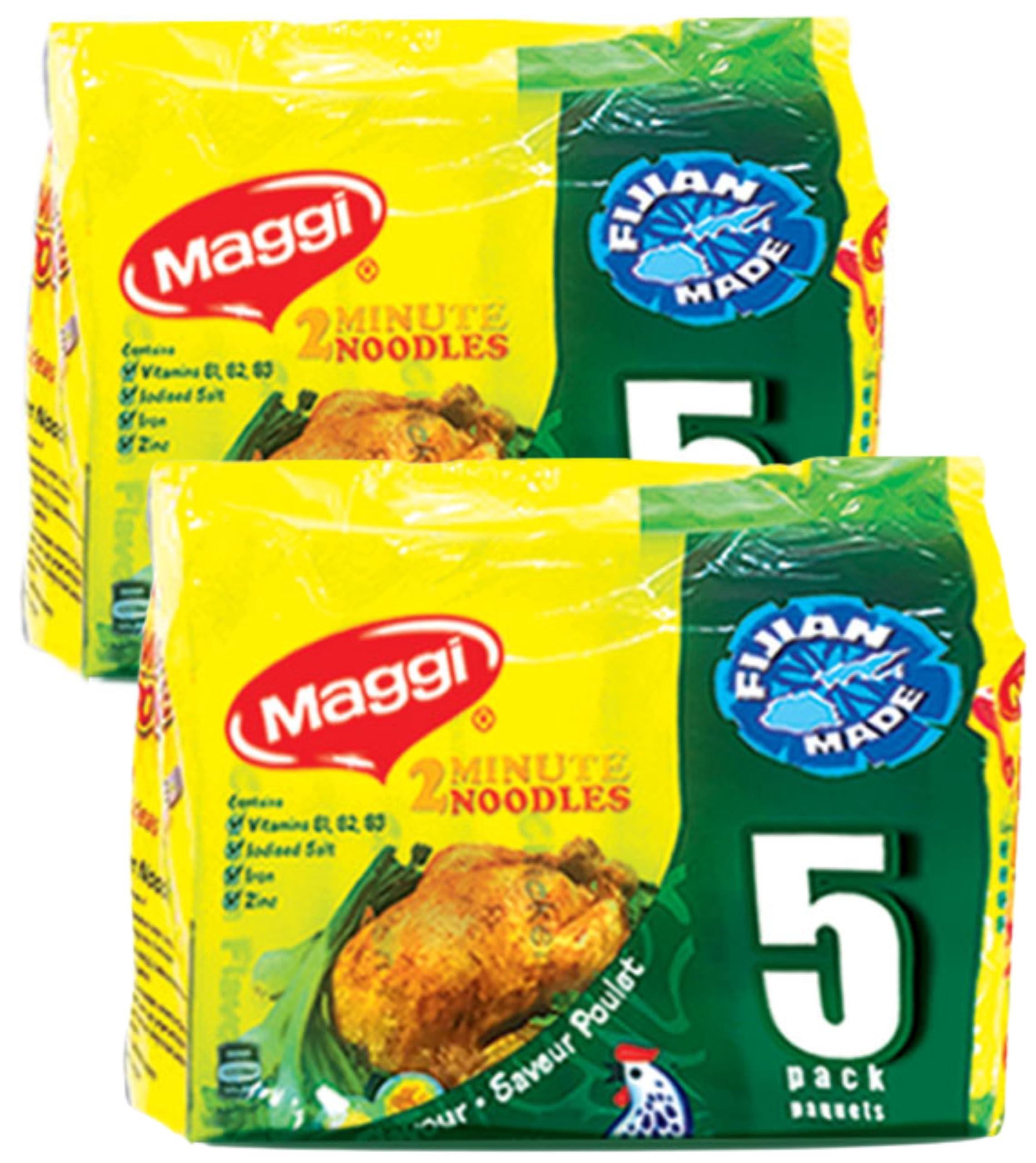 FIJIAN MADE Instant Maggi 2 Minute Noodles - Yummy CHICKEN Flavor Noodles (Pack Of 10 x 80g EA) So Tasty... Imported From FIJI