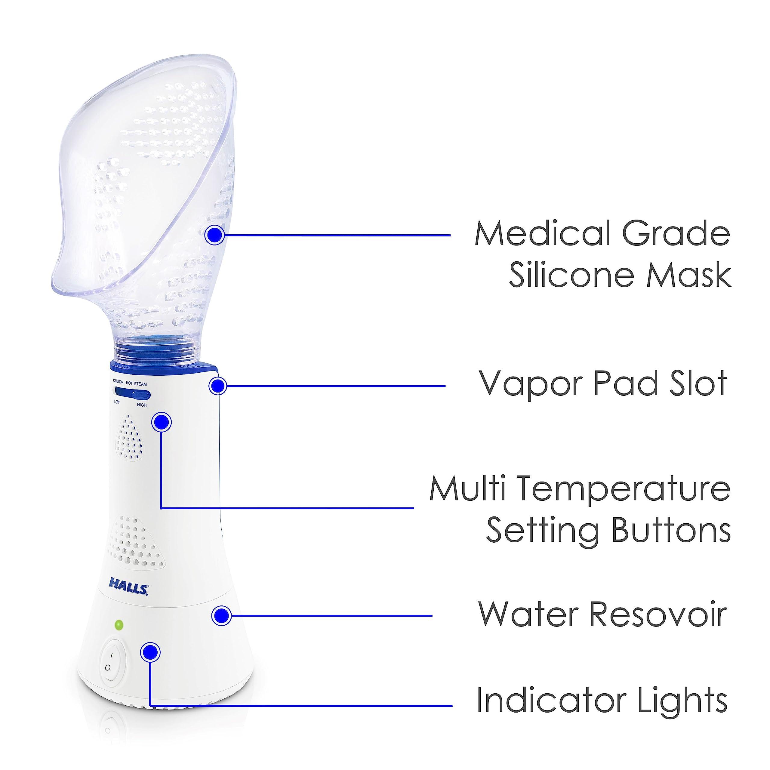 Crane Crane Personal Vaporizer Steam Inhaler, Throat Steamer, Warm Steam Sinus Inhaler for Congestion and Cough Relief, Vapor Pad Compatible