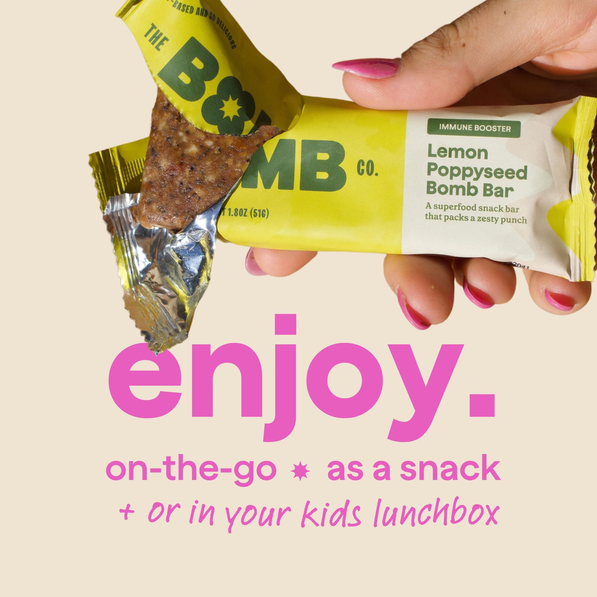 Blender Bombs The Bomb Co. Bomb Bars Variety Pack, Healthy Snacks, Plant Based Bars With Superfood & Super Seeds, On the Go Snack & Breakfast Bar, Energy Support, Gluten Free, Non GMO, Dairy Free, 9 Bars