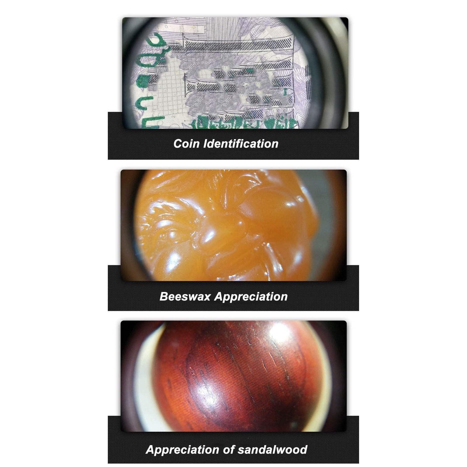 Diydeg 30X Optics Loupes Magnifier Loop, Professional Jewelry Magnifier Glasses Magnifying Lens, Portable Pocket Jewelry Loupe Desktop Reading Magnifier Lens for Jeweler, Stamps