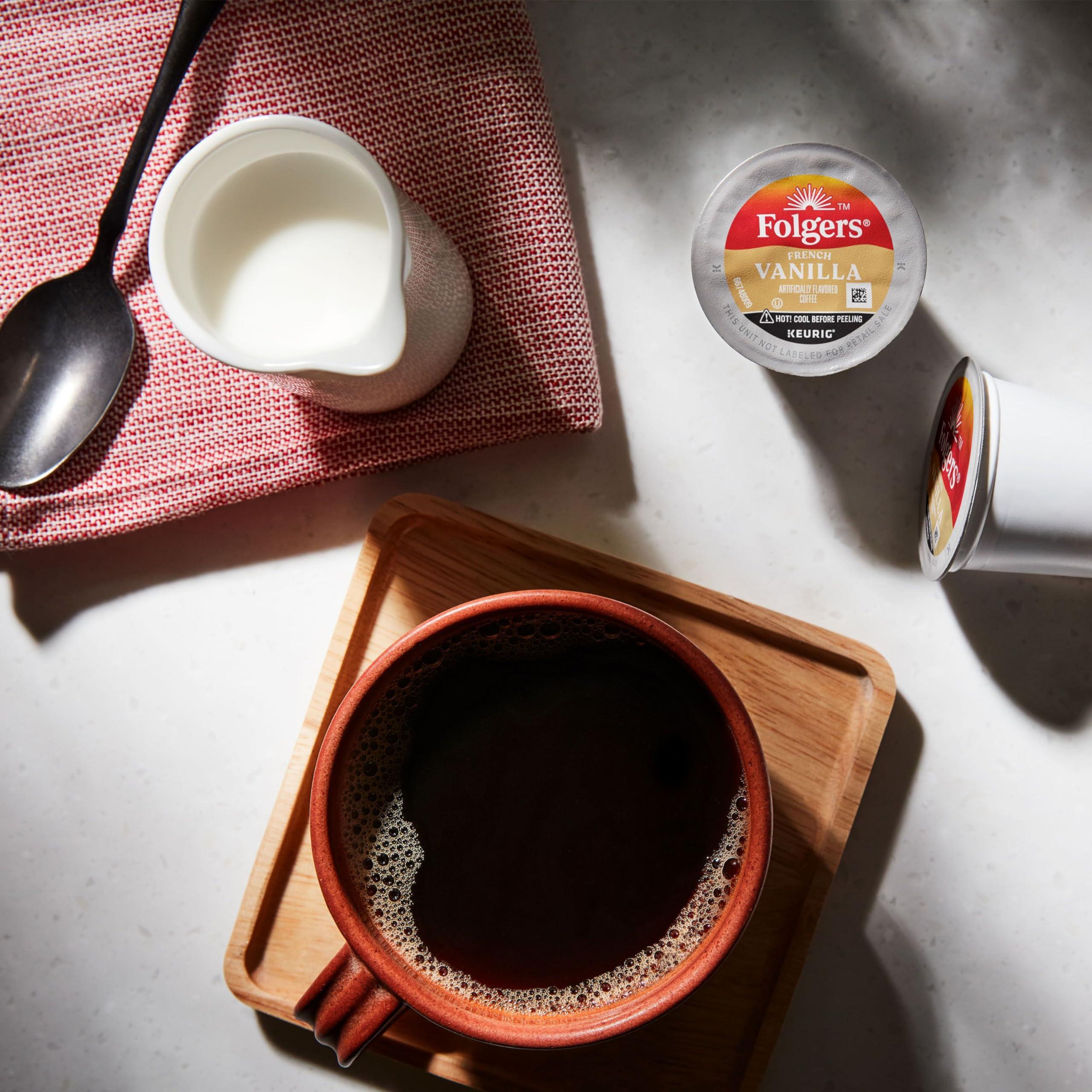 Folgers Folgers French Vanilla Flavored Coffee, 12 Keurig K-Cup Pods