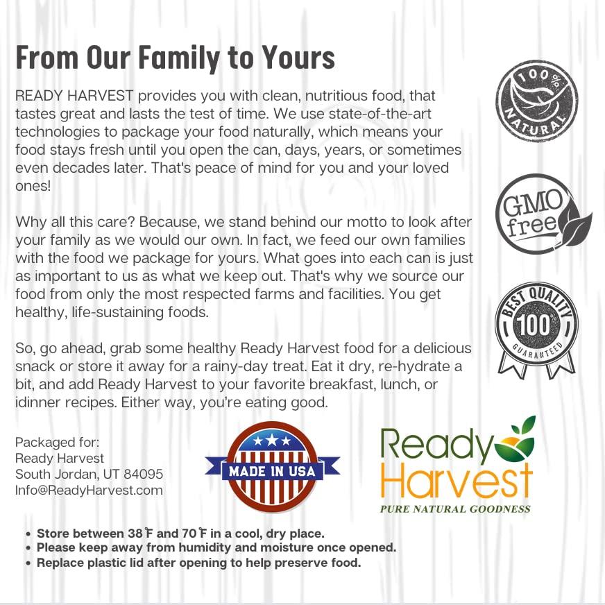 Ready Harvest Ready Harvest Dried Instant Non-Fat Milk Powder | Dry Powdered Milk | Bug Out Bag Food | Survival Food Emergency Food Supply #10 Can 25-Year Shelf Life 2 lbs