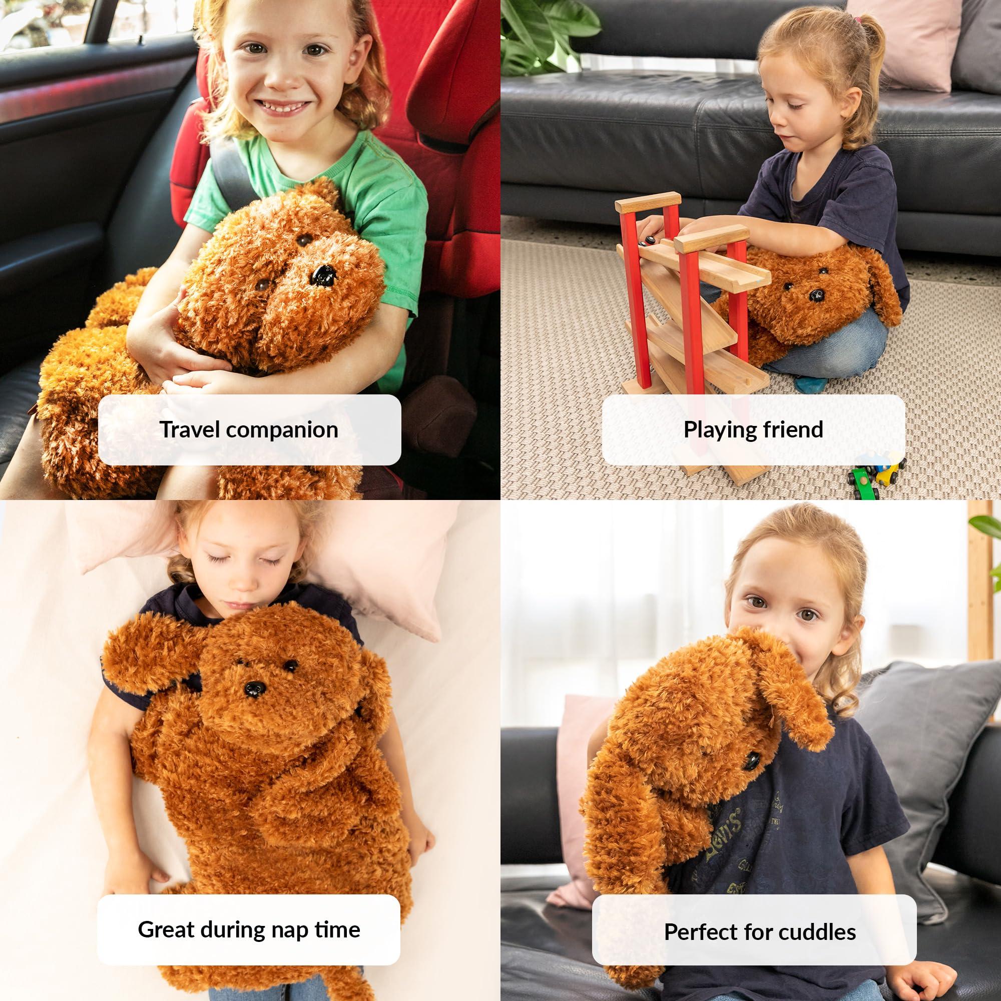 ODOXIA ODOXIA Weighted Lap Pad for Kids | Calming & Comforting | Weighted Lap Animal | Dog Buddy | Sensory Weighted Animals | Weighted Lap Blanket for Sensory Disorder | Carrying Bag Included | 5 Lbs