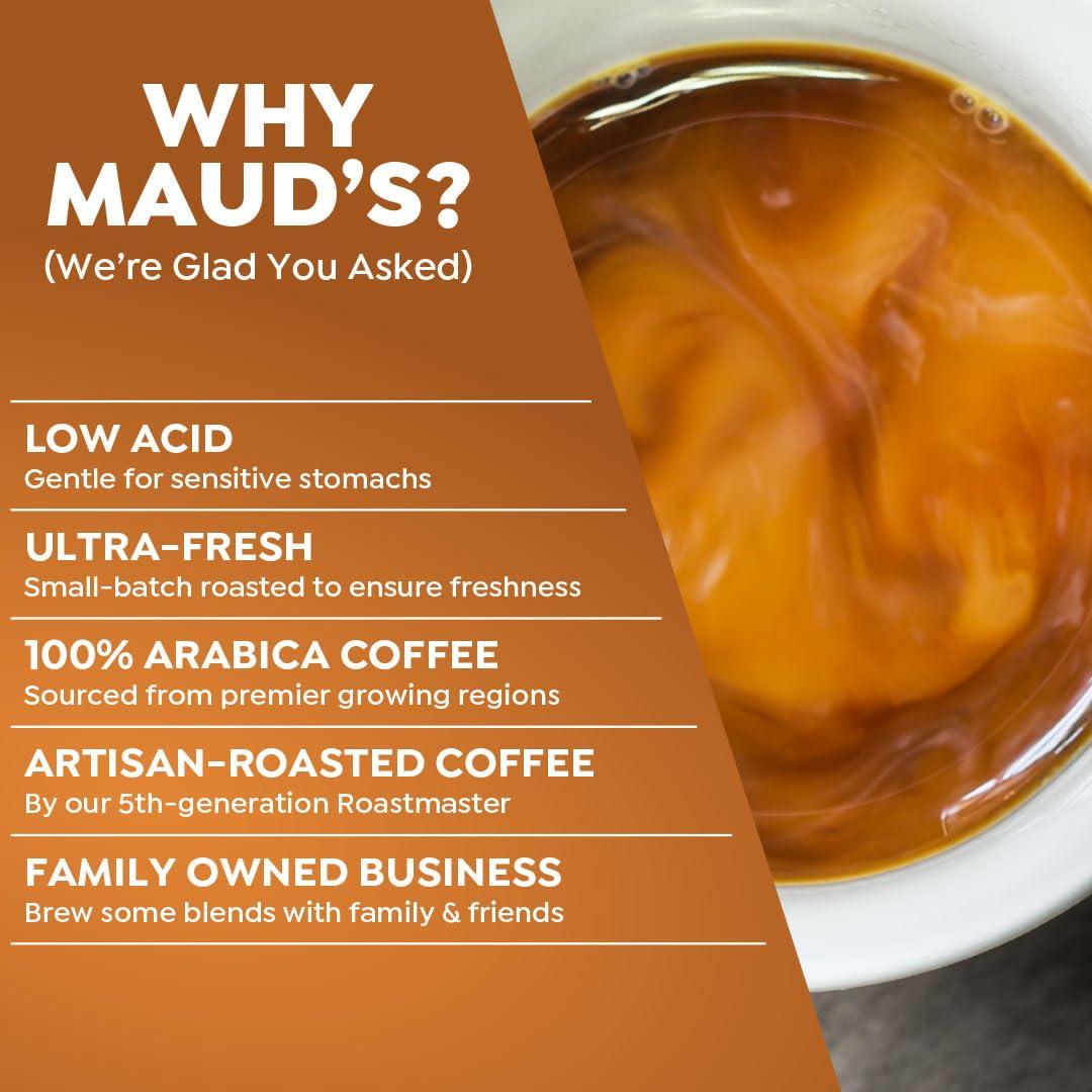 MAUD'S Maud\'s Salted Caramel Coffee Pods, 100 ct | Dreamy Creamy Caramel Flavor | 100% Arabica Medium Roast Coffee | Solar Energy Produced Recyclable Pods Compatible with Keurig K Cups Maker