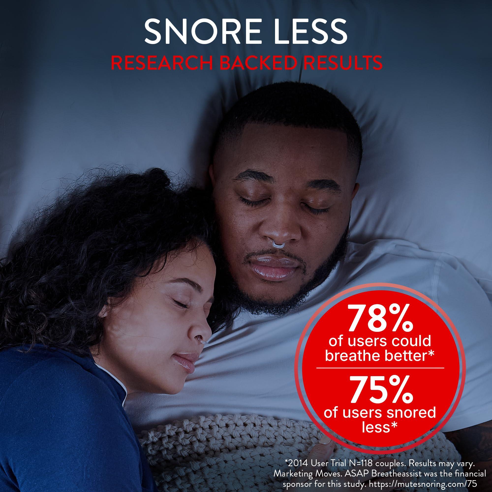 Rhinomed Rhinomed Mute Nasal Dilator for Snore Reduction - Anti-Snoring Aid Solution - Improve Airflow - Comfortable Nose Vents, Breathing Aids for Better Sleep (Large, 3-Pk)