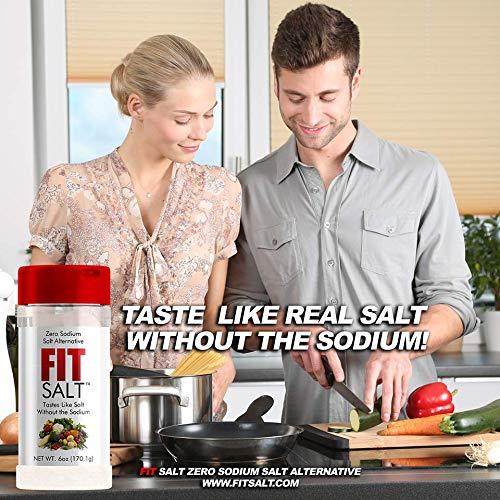 FIT SALT FIT SALT, Zero Sodium Salt Substitute. Taste Like Real Salt Without The Sodium. (No Nasty Aftertaste!) - (Servings Per Bottle approx:170). Buy 6 get 1 Free.