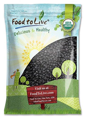 Food to Live Organic Dried Blueberries, 12 Pounds – Non-GMO, Whole Berries, Lightly Sweetened, and Coated with Sunflower Oil, Kosher, Vegan, Unsulfured, Bulk. Rich in Antioxidants. Perfect for Snacking, Baking.