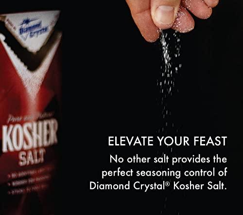 Diamond Crystal Diamond Crystal Kosher Salt – Full Flavor, No Additives and Less Sodium - Pure and Natural Since 1886-3 LB (Full Case of 9 ct)…