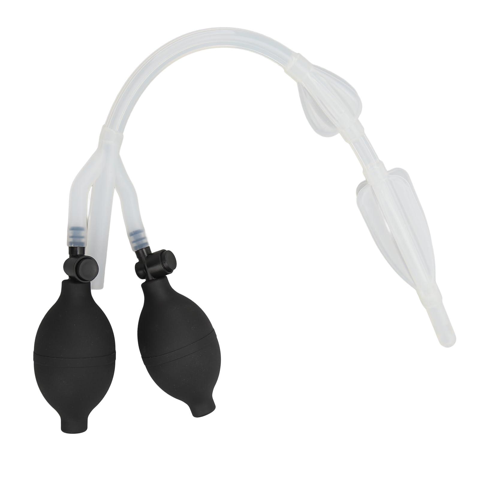 Jauarta Jauarta Silicone Enema Douche Bulb Dual Side Openings Elastic Inflatable Double Bulb Flushing System for Health Care