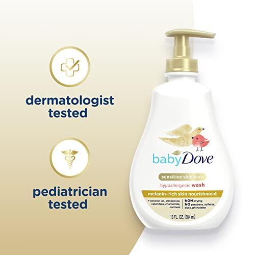 Baby Dove Baby Dove Sensitive Baby Wash For Baby Bath Time Melanin-rich Skin Nourishment Tear-Free and Hypoallergenic 13 oz