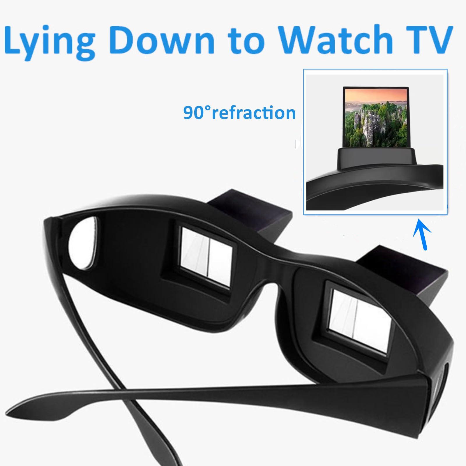 Mirmogo Mirmogo Lazy Glasses Bed Prism Glasses, Horizontal High Definition Reading Glasses for Laying Down Reading and Watching TV (Black)
