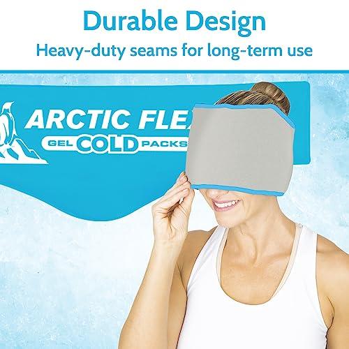Arctic Flex Arctic Flex Gel Replacement Packs - Gel Ice Packs Reusable for Head Ice Brace - Hot and Cold Gel Ice Pack for Injuries, Pain Relief, Swelling - Flexible Therapy Compression Wrap - Athletic, Women, Men