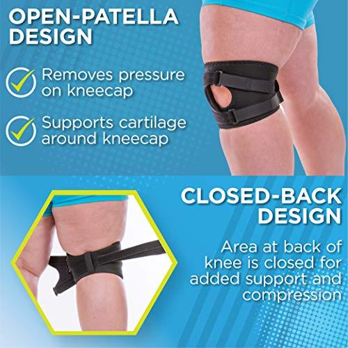 BraceAbility BraceAbility Short Patellar Tracking Knee Brace - Pull-On Running, Exercise, Athletic Support Stabilizer for Post Kneecap Dislocation, Tendonitis, Patellofemoral Pain and MCL/LCL Injuries (Small)