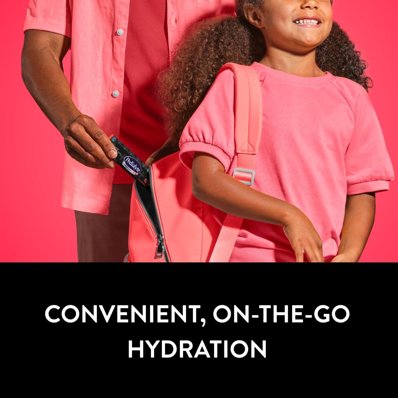 Pedilayte Pedialyte AdvancedCare Plus Electrolyte Powder Packs with 33% more electrolytes and PreActiv Prebiotics, Strawberry Freeze & Berry Frost, 24 Count