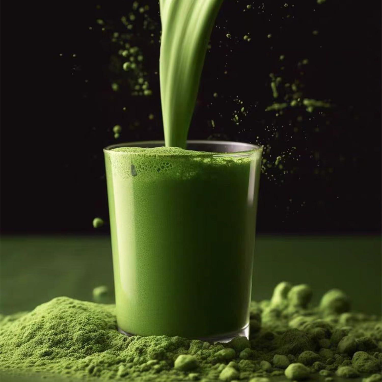 Jiuyu Authentic Ceremonial Matcha USDA Organic Premium Matcha Green Tea Powder for Drinking and Latte 100% Pure No Additives