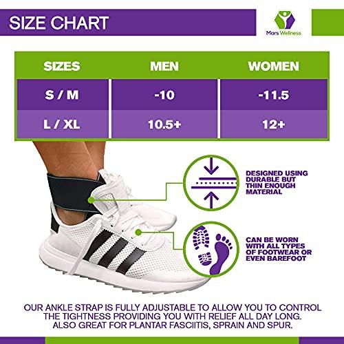 MARS WELLNESS MARS WELLNESS Achilles Tendonitis Support Ankle Brace - Plantar Fasciitis Relief - Gel Buttress Pad - All Day Achilles Tendonitis Relief - Large/X-Large