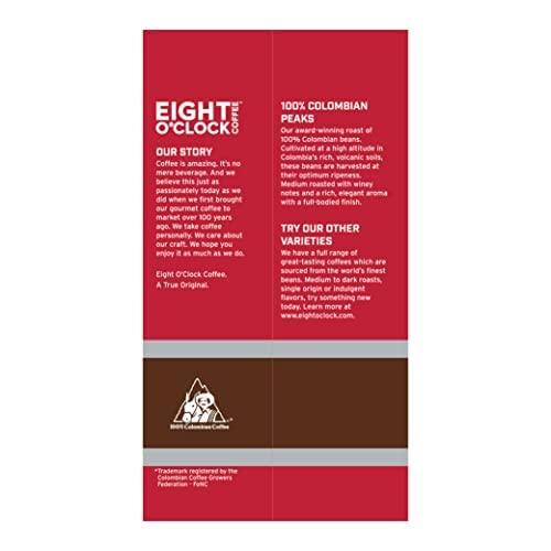 Eight O'Clock Coffee Eight O\'Clock Coffee 100% Colombian Peaks, 38 Ounce, (Pack of 1) Medium Roast, Whole Bean Coffee, Rich, Winey & Full Bodied