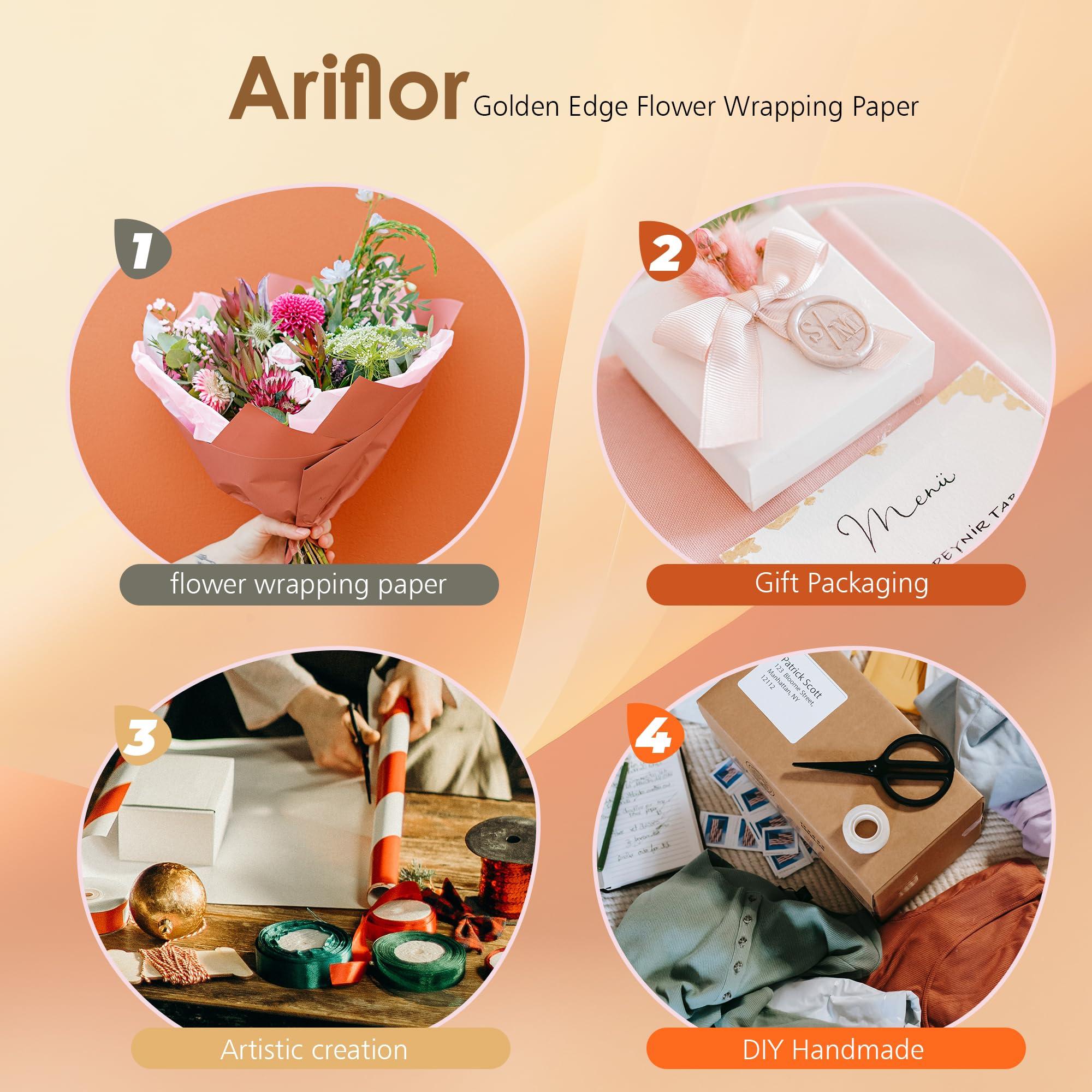 ARIFLOR ARIFLOR 20Sheets Basic Waterproof Flower Bouquet Paper - 30185 PlasticFresh Floral Wrapping Paper, Christmas Gift Packaging, Gift Packaging, DIY Crafts, Florist Bouquet Supplies