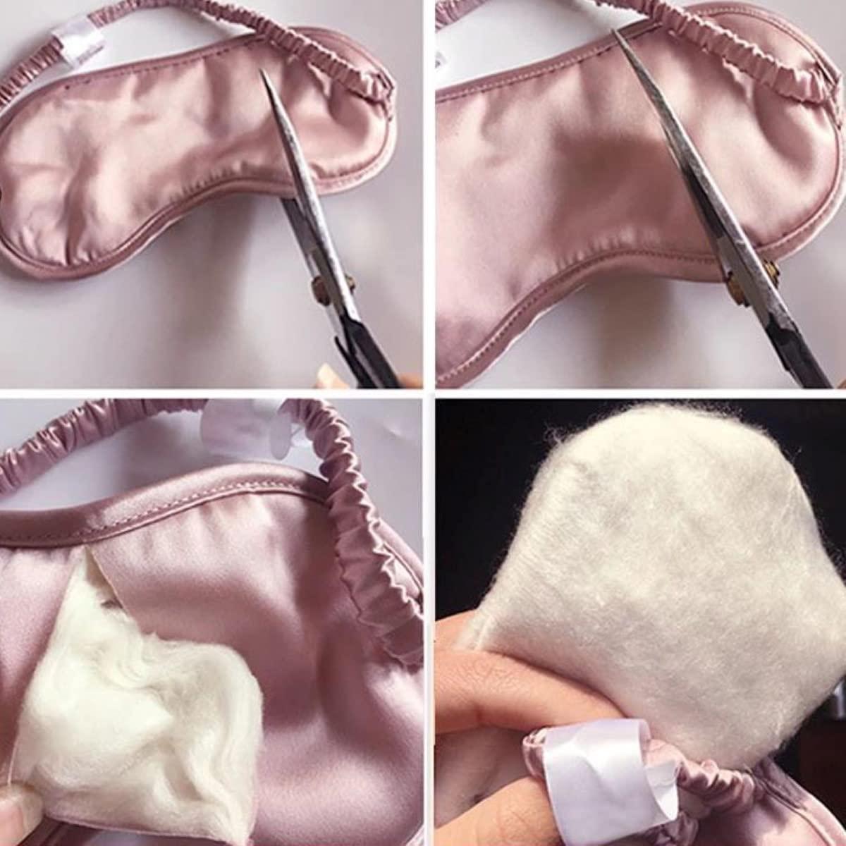 Laviz Pink Sleep Masks for Women with Elastic Headband, Soft Eye Masks, Lightweight Comfortable Blindfold, Silk Eye mask