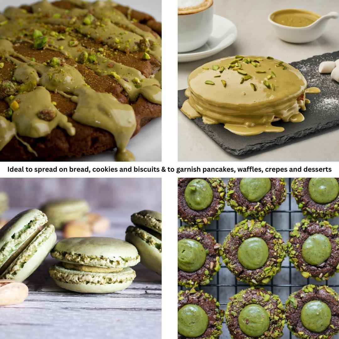 Alma Gourmet Alma Gourmet Sicilian Pistachio Cream Spread - Pistachio Spreadable Cream Imported from Italy - Ideal to Spread on Bread, Biscuits, Waffles, Pancakes, Croissant, Cookies, Muffins and Crepes - Perfect to Garnish Ice Cream, Frapp, Cakes and Cheesecakes