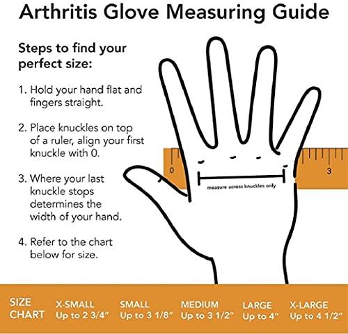 IMAK Imak - Compression Arthritis Gloves for Pain & Stiffness of Hands, One Pair of 2 Gloves -Black, Large