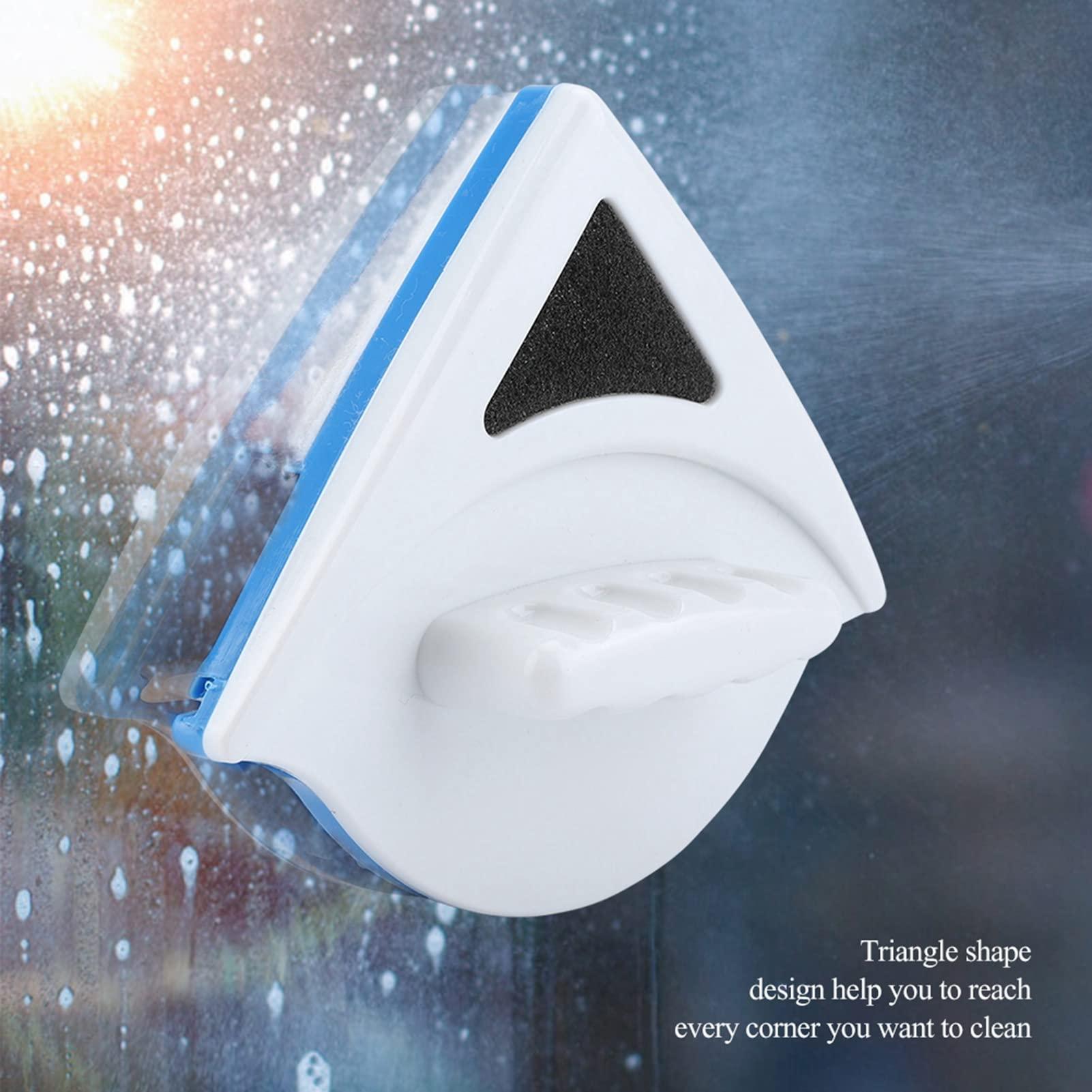 Pissente Double Side Magnetic Window Cleaner, Magnetic Glass Wiper Window Cleaner Outside Glass Wiper Magnetic Glass Cleaning Tool Brush for High-Rise Window Cleaning