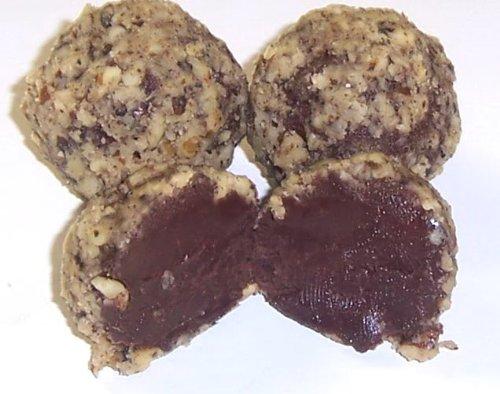 Scott's Cakes Scott's Cakes Pecan Dark and Walnut Dark Chocolate Truffles in a 8 oz. Mistletoe Box