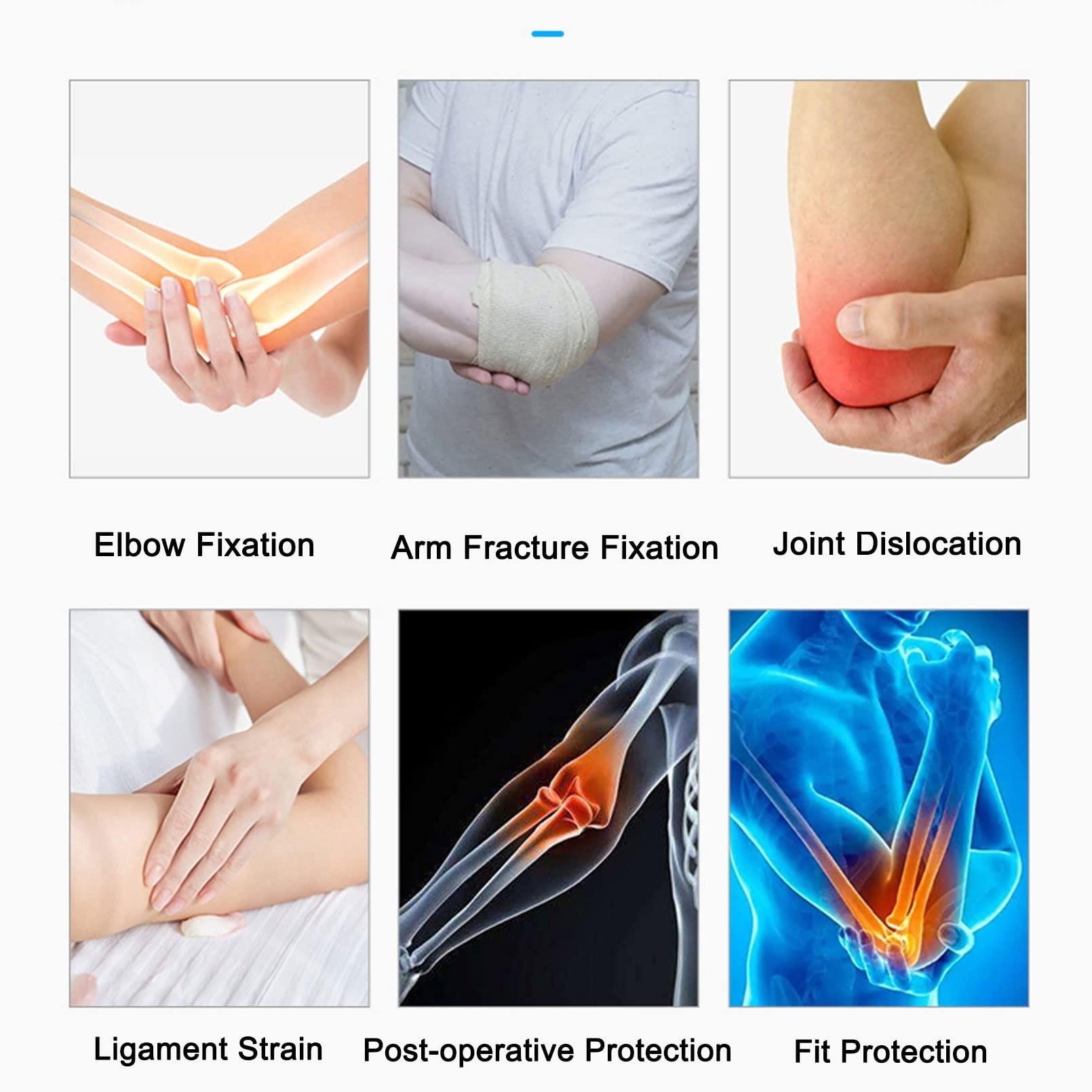 JIONET JIONET ROM Elbow Brace Hinged Support Sling Stablizer Injury Recovery Support After Surgery for Dislocated Arm Fixed Splint and Shoulder Strap (Color : Right Arm, Size : Small)