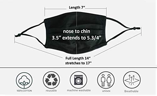 Simlu Simlu 8 Pack Unisex Reusable Pleated Fabric Face Mask with Adjustable Elastic 2 Layer, Washable, Nose Wire