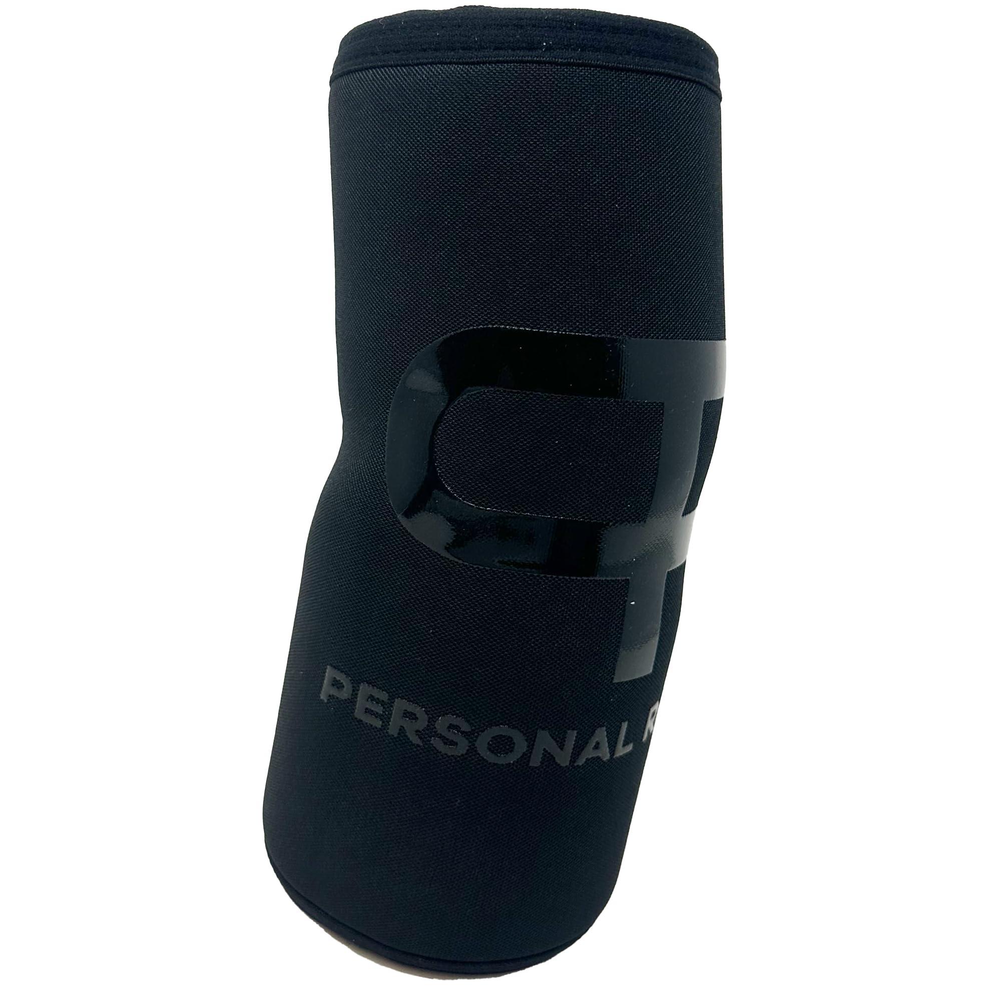 PR Personal Record PR Personal Record Premium Elbow Sleeve for Weightlifting Powerlifting and Strength Training, Quality Neoprene Elbow Sleeves Support in Pairs by Larry Wheels (Black, Medium)