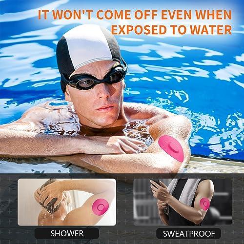 Jinyu-Sega Adhesive Patches for Dexcom G7 Waterproof & High Viscosity -20 Pack, Sweatproof Materials, Dexcom G7 Overpatches, Suitable for Sports (G7, Hot Pink)