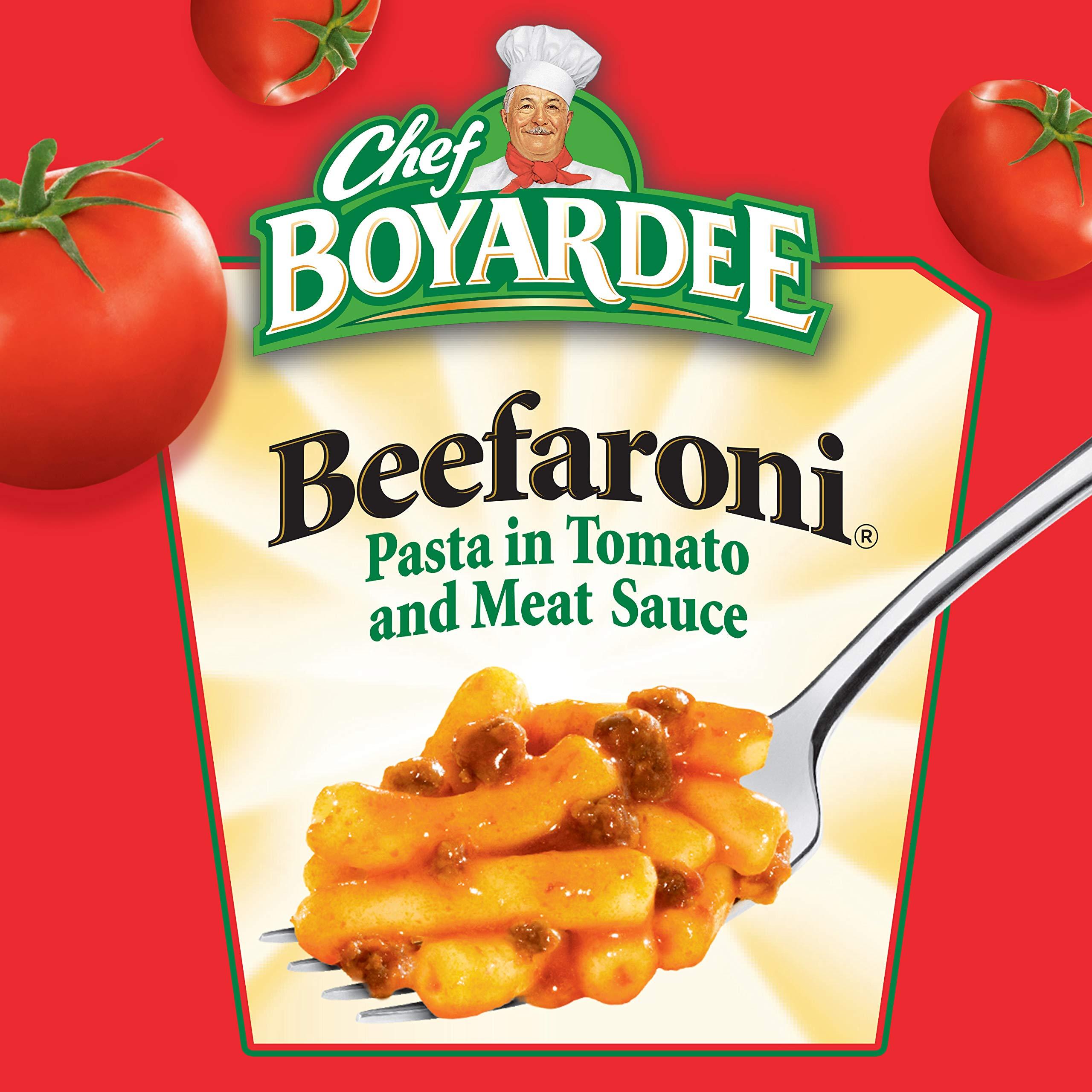 Chef BOYARDEE Chef Boyardee Beefaroni Pasta, Microwave Food, 7.5 OZ Microwaveable Bowl (12 Bowls)