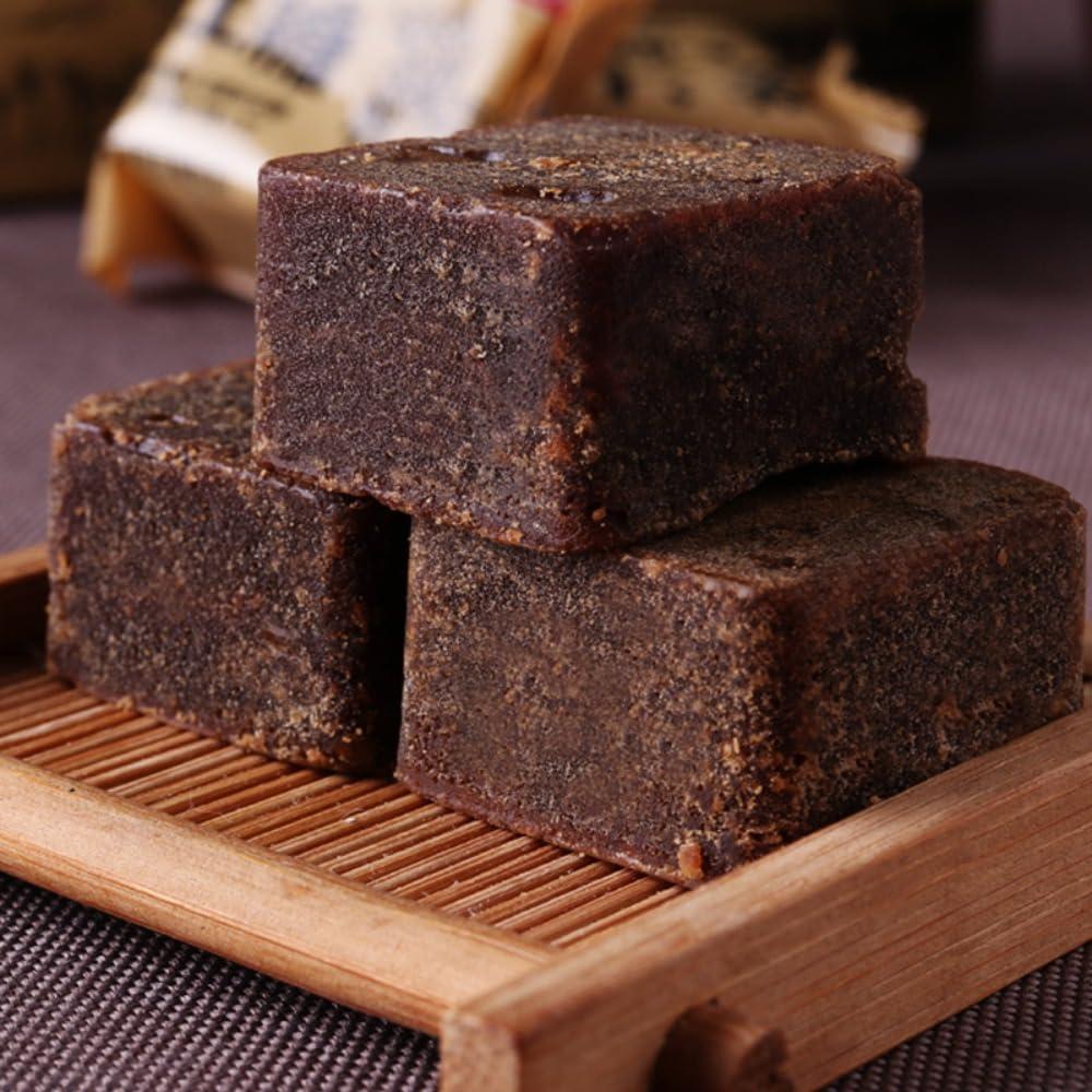 cn herb Natural and Nutritious Red Sugar and Sugar Cane Blocks with 216g - Instant Dissolve Black Sugar Blocks
