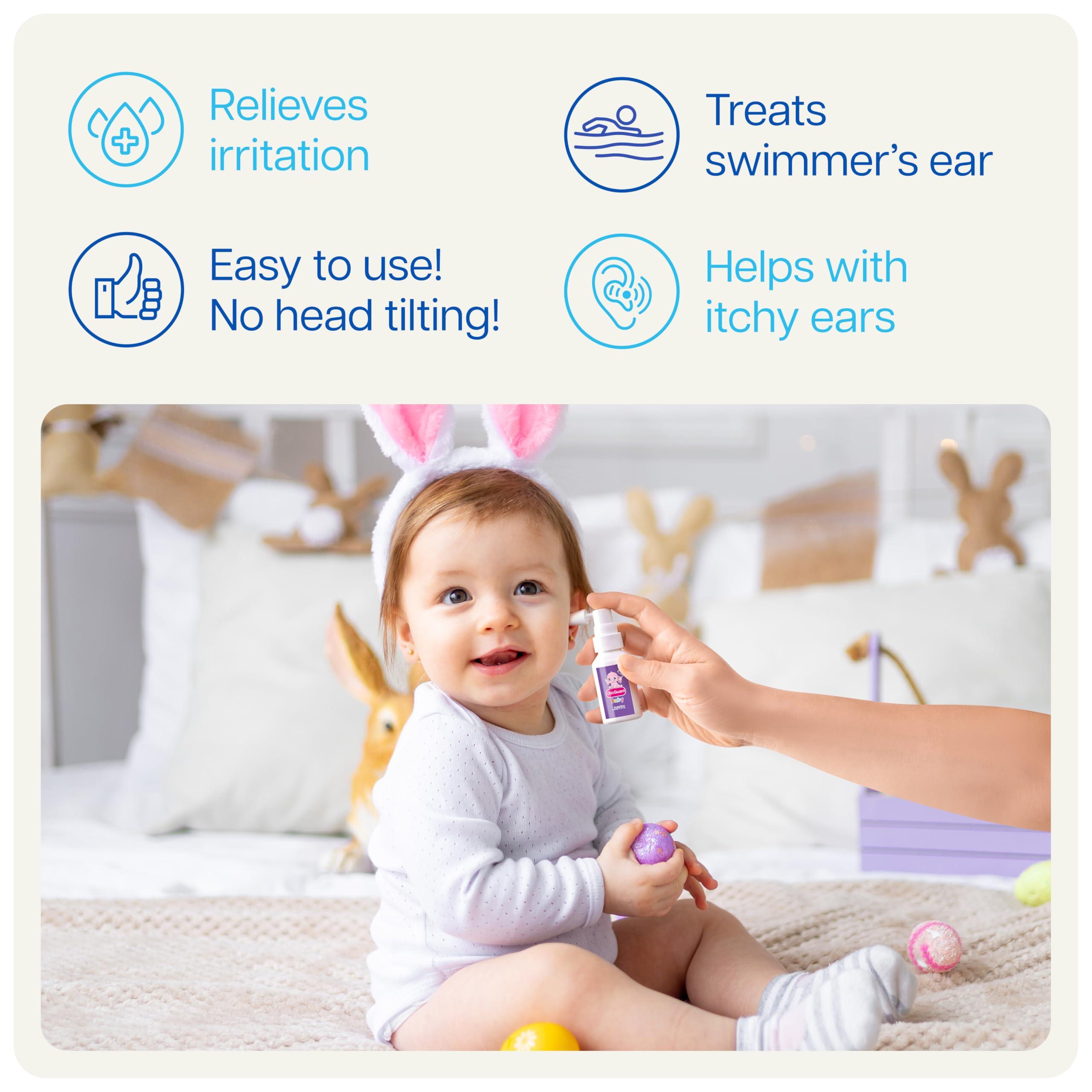 NAVEH PHARMA NAVEH PHARMA Otic Guard Baby - Natural Ear Spray Drops | Organic Herbal Sweet Oil Blend 3 in 1| Itchy Ear, Swimmer\'s Ear, & Ear Wax Removal | Clogged Ears | 1 Fl Oz
