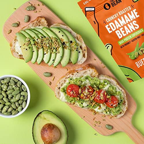 The Only Bean The Only Bean - Crunchy Roasted Edamame Beans (Buffalo), Keto Snacks, Healthy Snacks For Adults and Kids, Low Carb High Protein Snacks, Low Calorie Gluten-Free Snack, Vegan Keto Food - 4 oz (3 Pack)