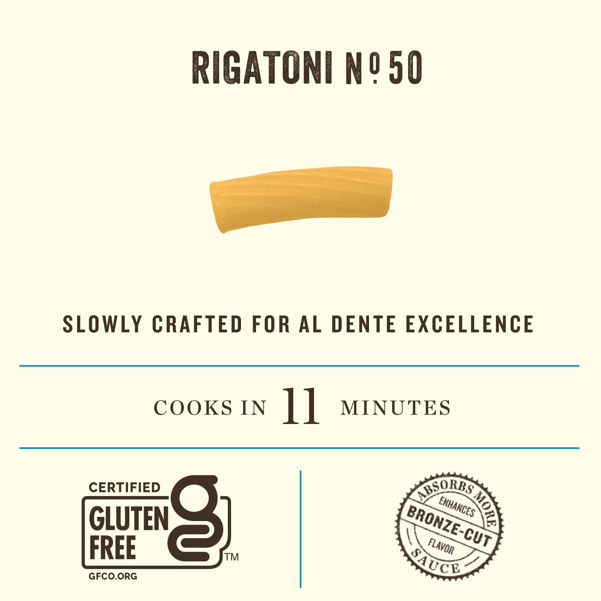 Rummo Rummo Gluten Free Rigatoni N.50 - Gluten Free Pasta, Made with Corn & Rice, Rigatoni Pasta Noodles, Pasta from Italy - 12 Ounce (Pack of 3)