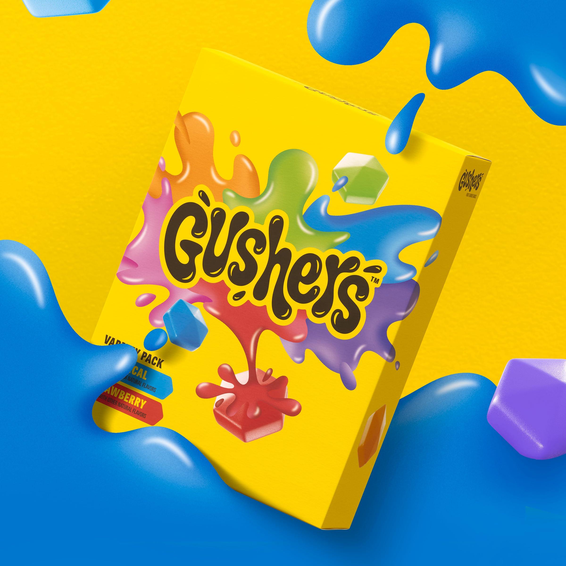 Gushers Gushers Fruit Flavored Snacks, Strawberry Splash and Tropical, 12 ct (Pack of 2)