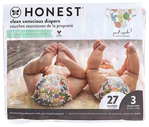 The Honest Company The Honest Company - Eco-Friendly and Premium Disposable Diapers - Pandas, Size 3 (16-28 lbs), 27 Count