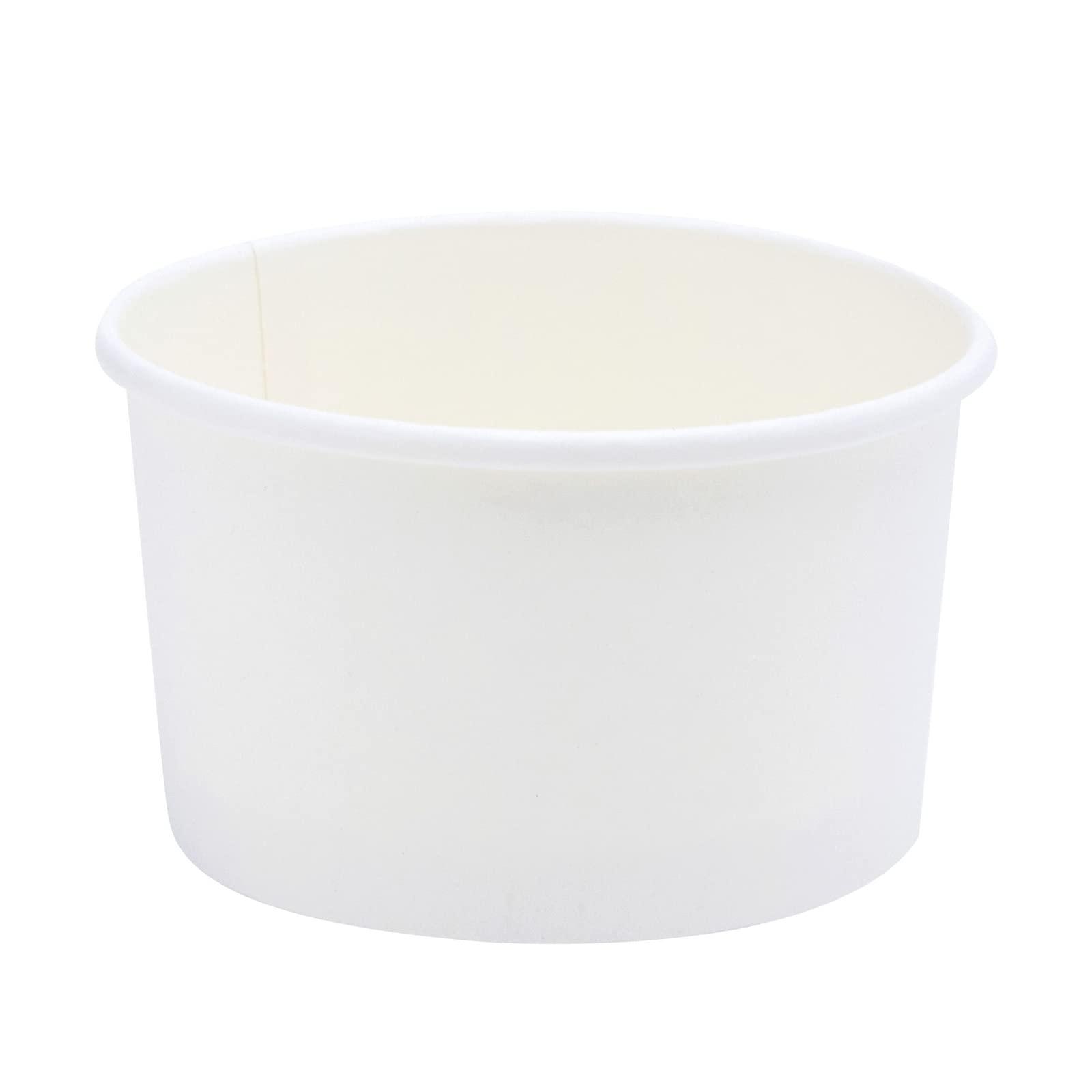 Stockroom Plus Stockroom Plus 200-Pack Paper Ice Cream Cups - Bulk 8 oz - Disposable Ice Cream Bowls Bulk or Parties - White Ice Cream Cups Disposable