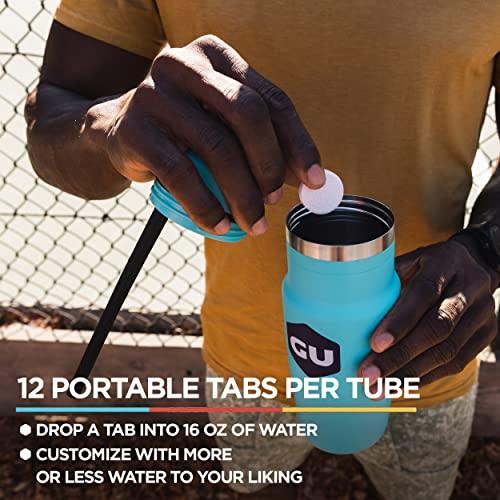 GU Energy GU Energy Hydration Electrolyte Drink Tablets, Vegan, Gluten Free & Caffeine Free, Enhanced Endurance Sports Drink for Running, Cycling, Triathlon, 8-Count (96 Servings), Strawberry Lemonade