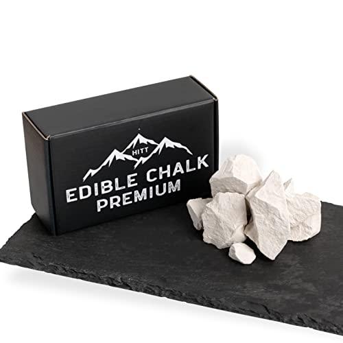 HITT HITT Premium Edible Chalk - Natural Most Crunchy Edible Chalk for eating 7 oz (200 gr) - Zero Additives Organic Russian Edible Chalk Chunks - ASMR Food