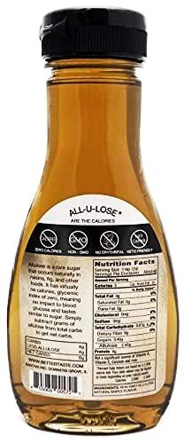 All-u-Lose Maple & Honey (Mixed Pack 2 ea 11.75 oz). All-u-Lose Natural Rare Sugar Sweeteners, Non-GMO Allulose, Honey made with Allulose and Monkfruit