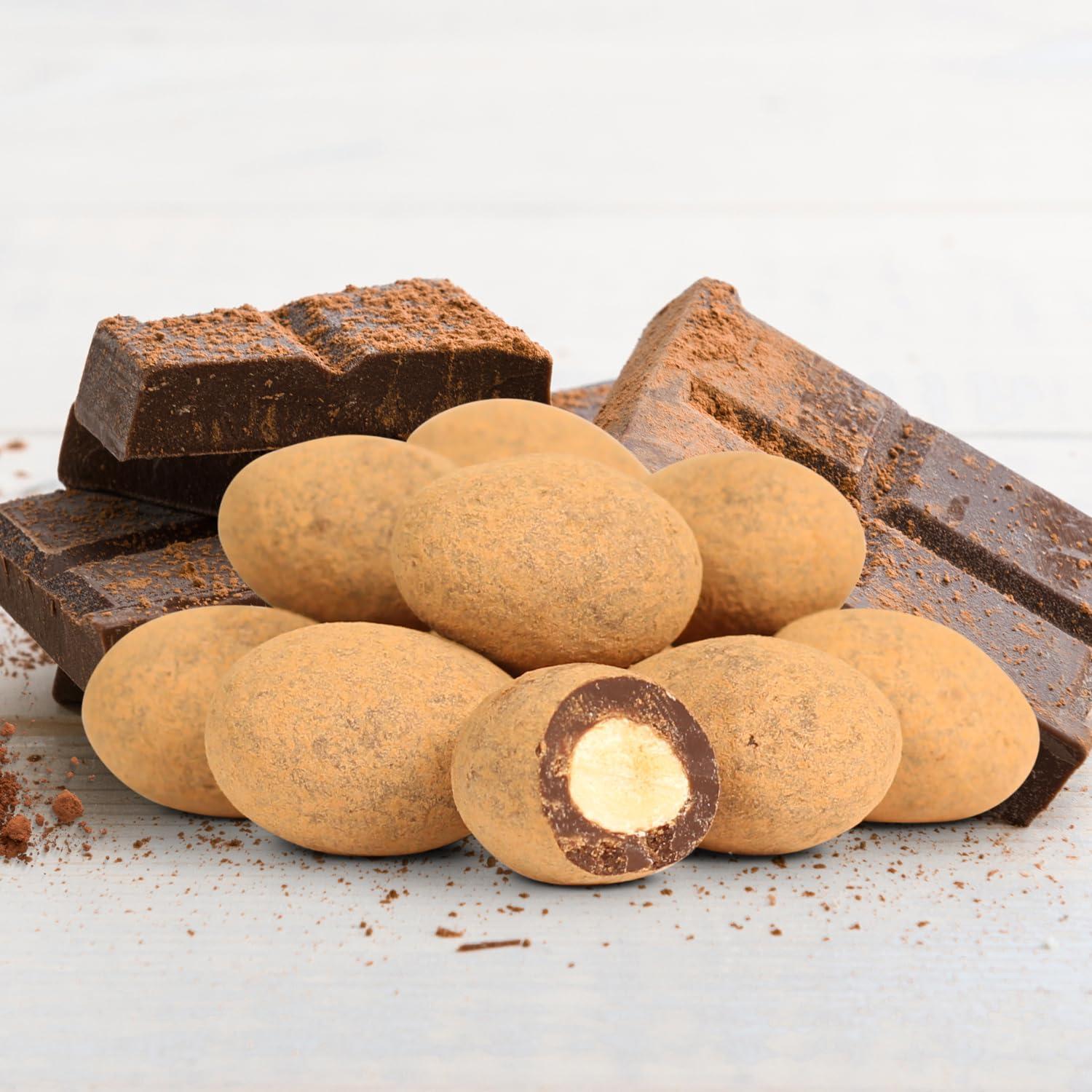 It\'s Delish Dark Chocolate Cocoa Dusted Almonds by It\'s Delish, 5 Lbs Bulk Bag | Choc Covered Almond Candy Snack | Healthy Snacks, Keto, Vegan, Dairy Free, Kosher