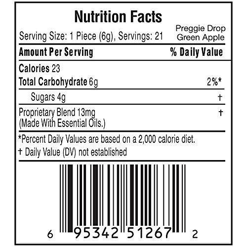 Three Lollies Three Lollies Preggie Pop Drops, Natural Green Apple, 21 Count