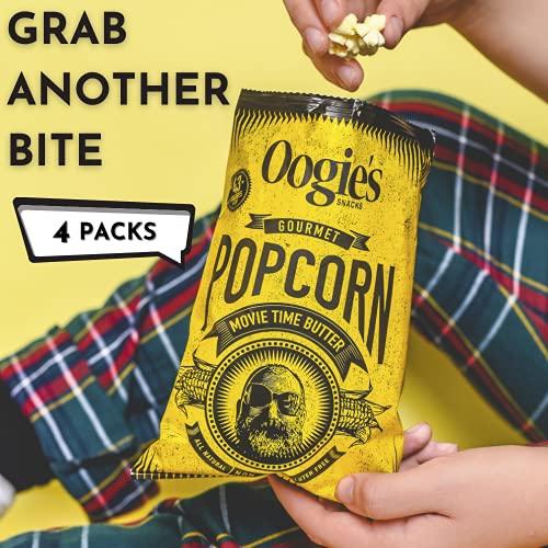 Oogie's Gourmet Popcorn Oogie\'s Gourmet Popcorn | 4 Pack | Movie Time Butter Flavor | Gluten Free Popcorn Snacks | 4.25 Ounce Big Bag