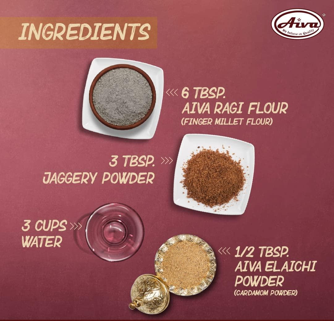 AIVA WE BELIEVE IN QUALITY Aiva Finger Millet Flour | Ragi Flour (4 LB) Stone-Ground Whole Grain Flour for Baking, Cooking, and Traditional Recipes