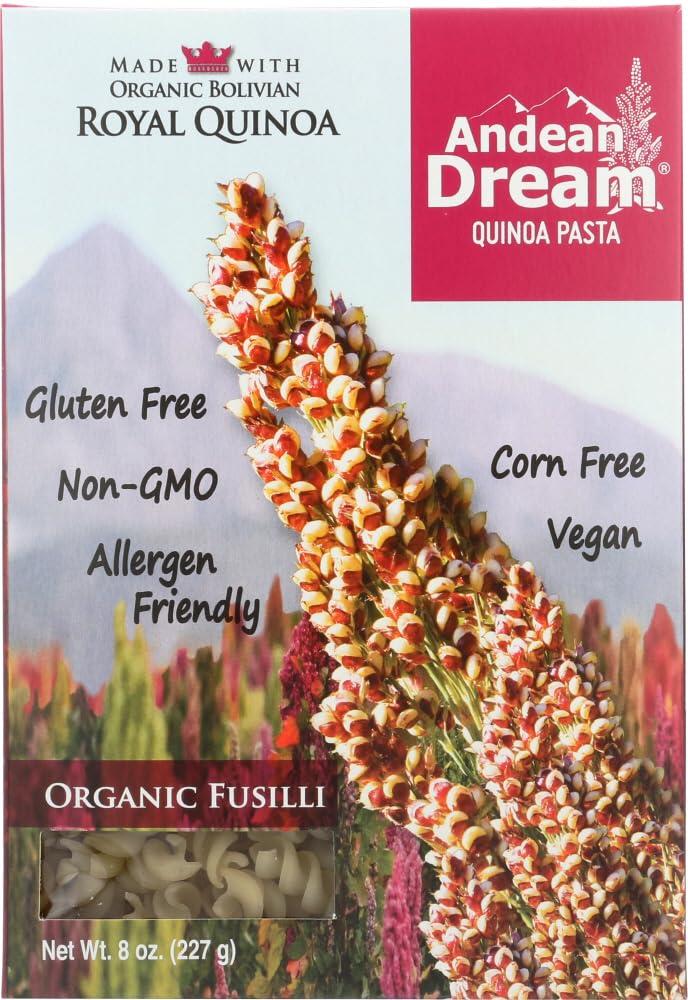 Andean Dream Andean Dream, Quinoa Pasta, Organic Fusilli, 8 oz (227 g) Andean Dream, Quinoa Pasta, Organic Fusilli, 8 oz (227 g) - 2pcs