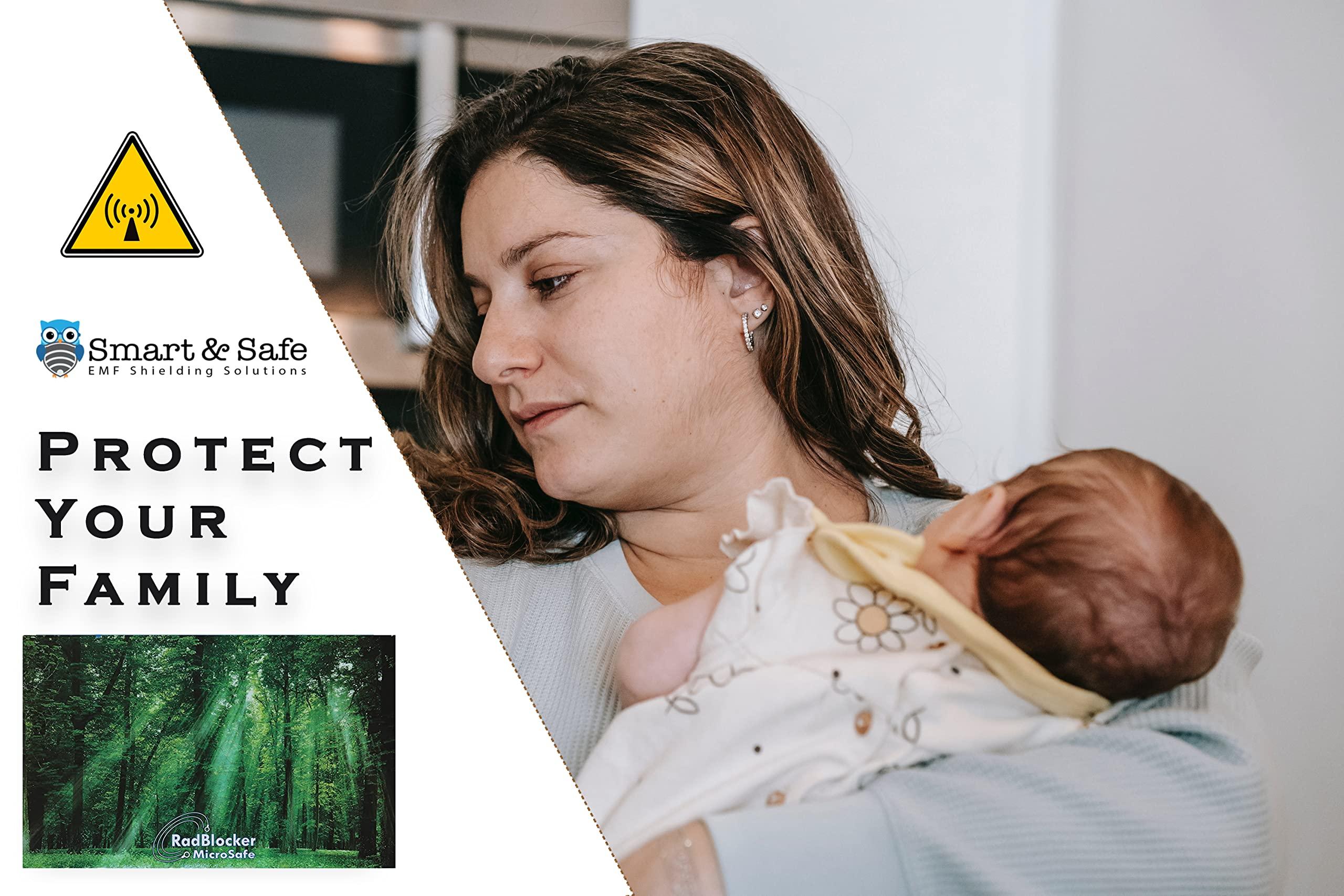 Smart-Safe.com Smart-Safe.com MicroSafe EMF Blocker Microwave Cover - Magnetic EMF Shield, MF & RF Frequency Protection 100% - EMF Blockers for Home Appliances, Easy Apply EMF Protection - Jungle Spirit, Medium 14"